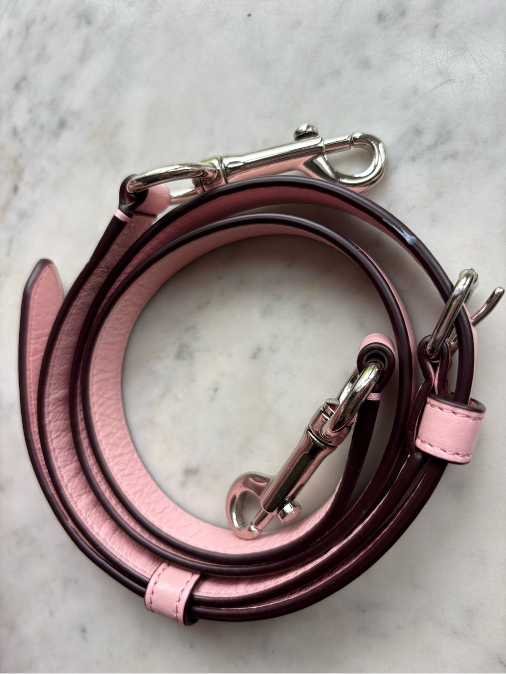 Coach Pink Pebbled Leather Satchel with Detachable Strap - Picture 11 of 11
